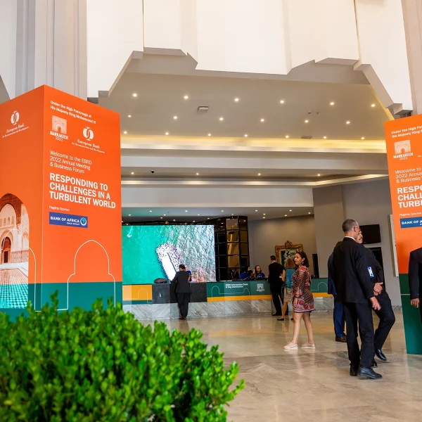 ebrd divers supports signalétique palais des congrès marrakech