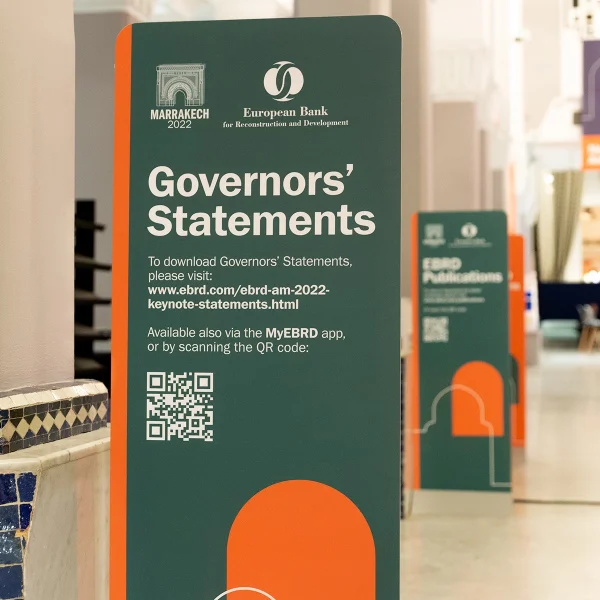 installation et pose divers supports signalétique palais des congrès marrakech