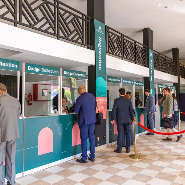 installation et pose divers supports signalétique palais des congrès marrakech