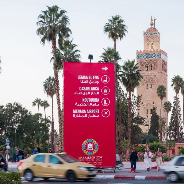 pont cop22 médina koutoubia marrakech